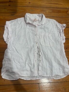 (671) LINEN PALE PINK PHILOSOPHY SHIRT